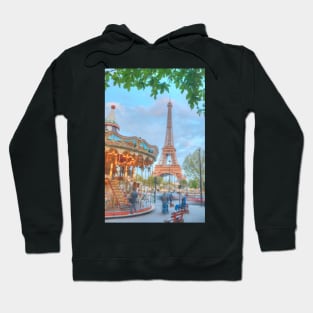 Eiffel Tower with carousel Hoodie